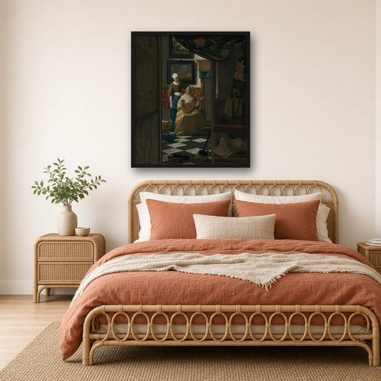 The Love Letter by Johannes Vermeer — room mockup