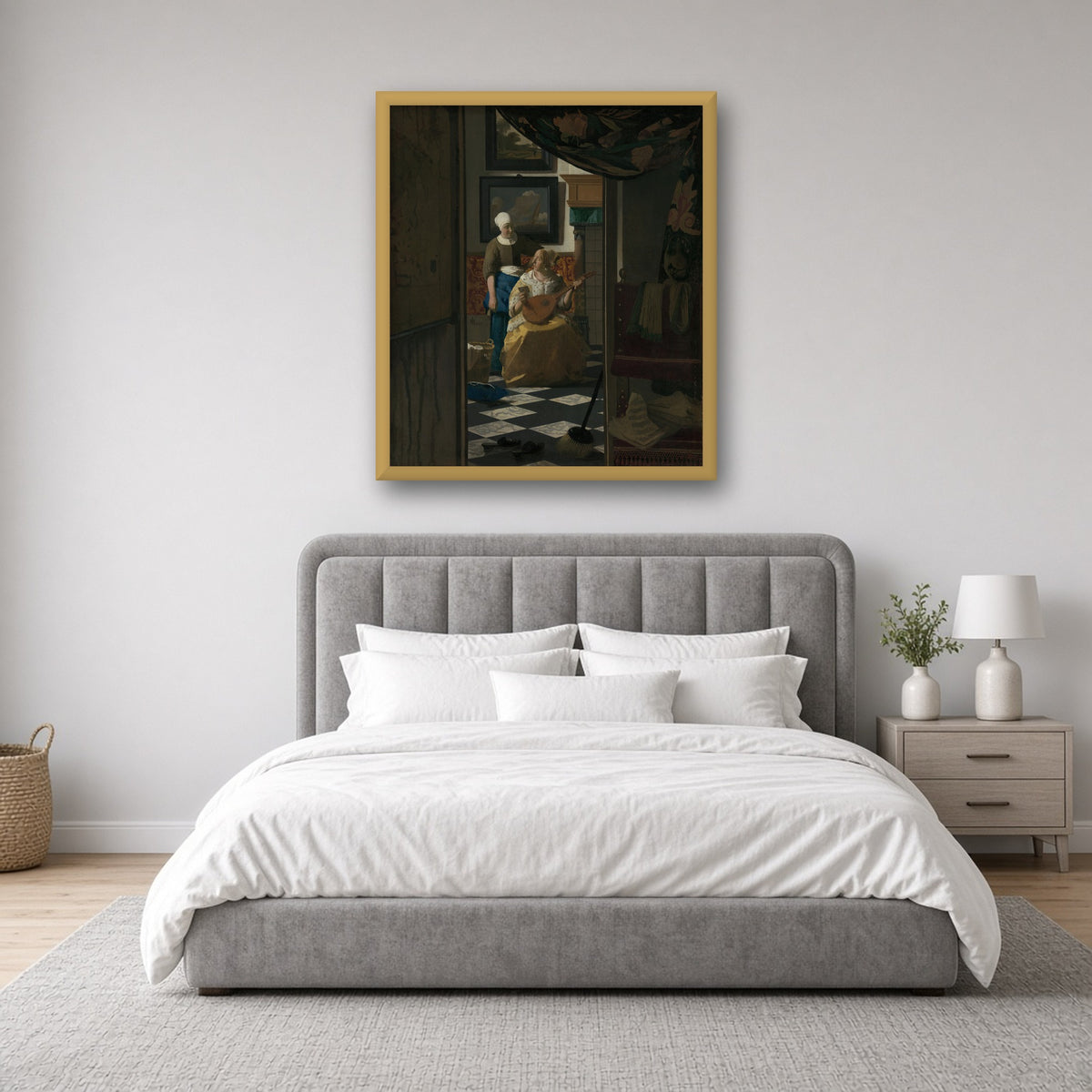 The Love Letter by Johannes Vermeer — framed art preview