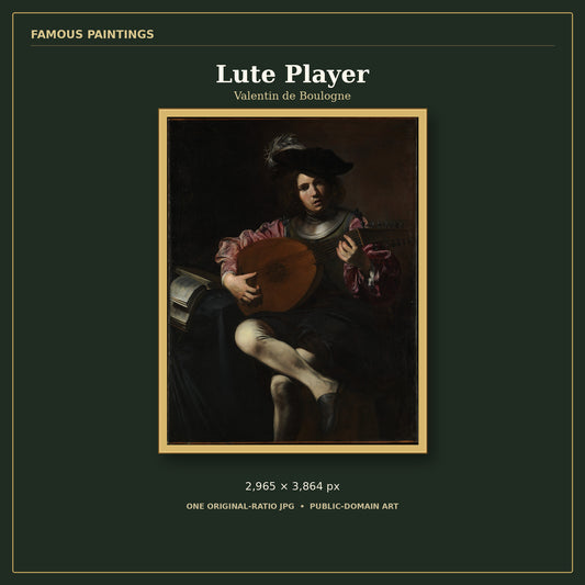 Lute Player by Valentin de Boulogne, cover preview