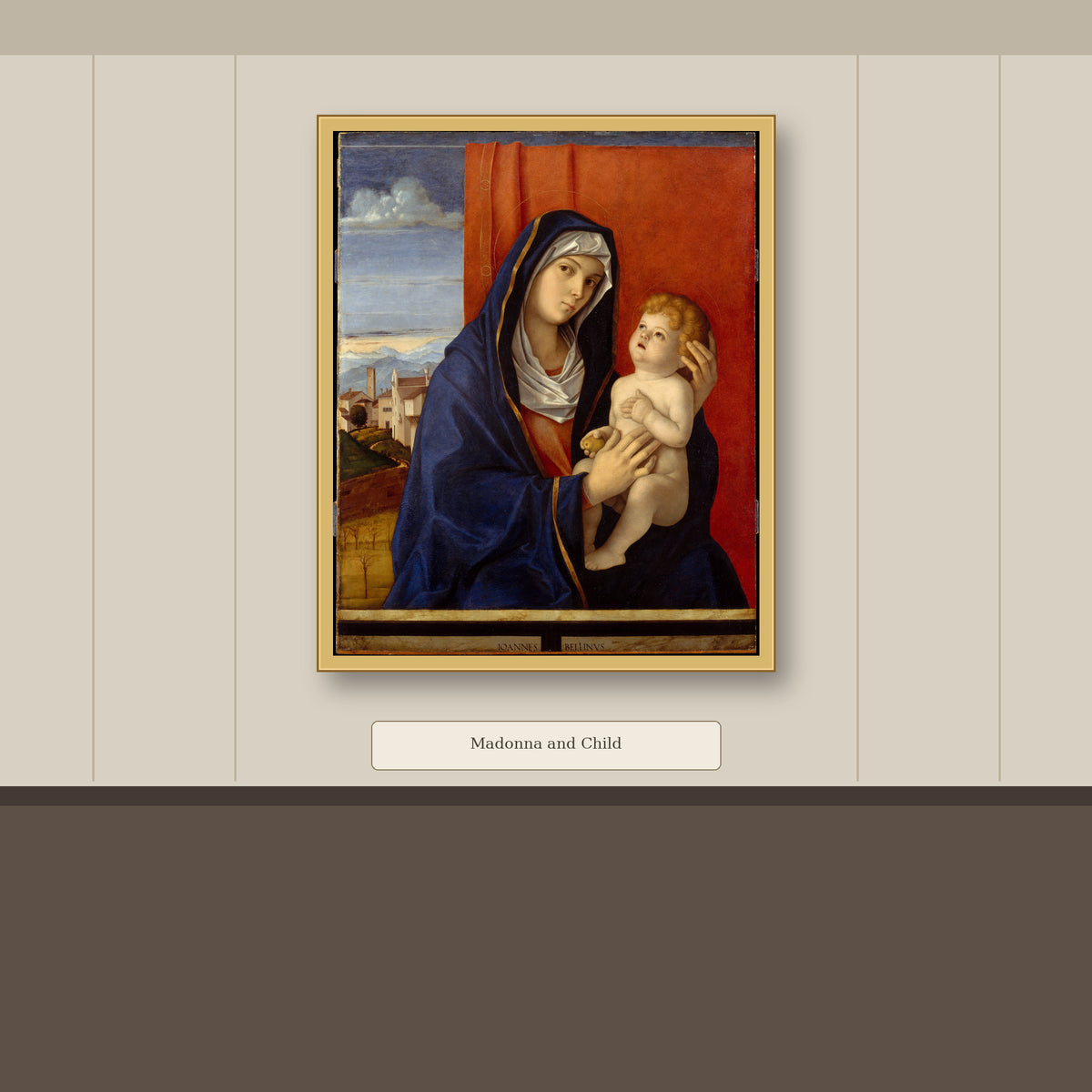 Madonna and Child by Giovanni Bellini, gallery mockup