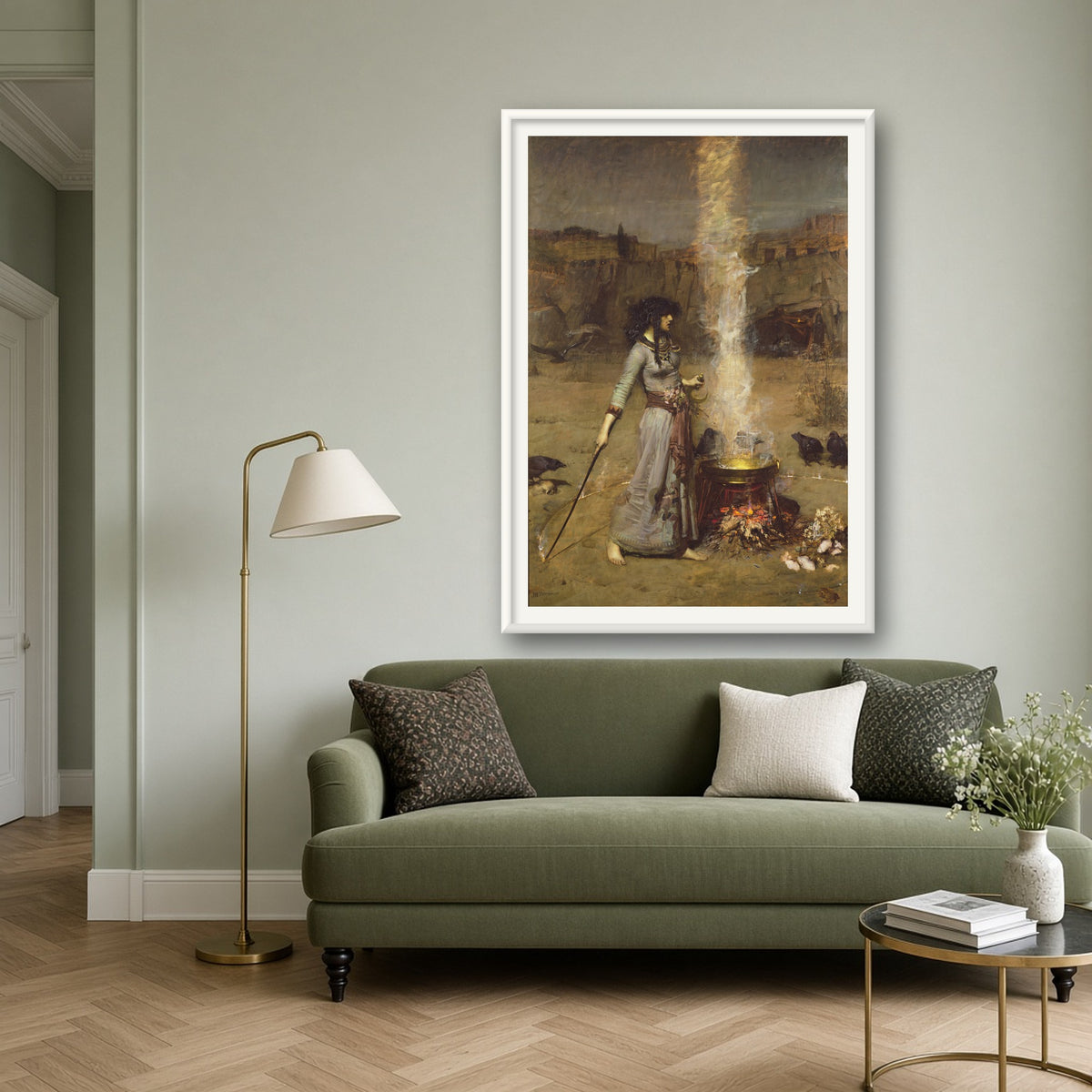The Magic Circle by John William Waterhouse — room mockup