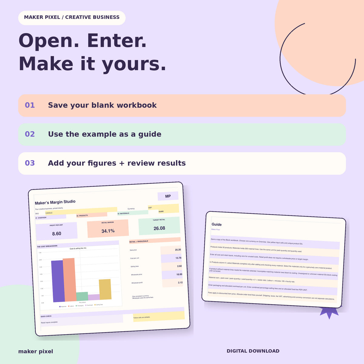 Maker's Margin Studio: getting started