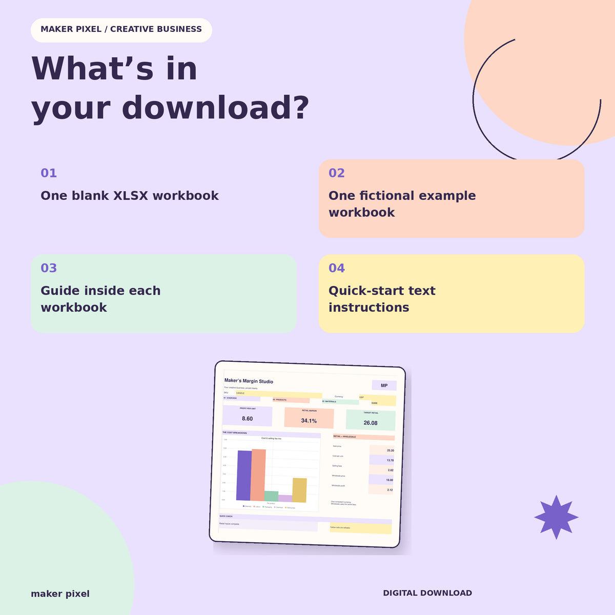 Maker's Margin Studio: download contents