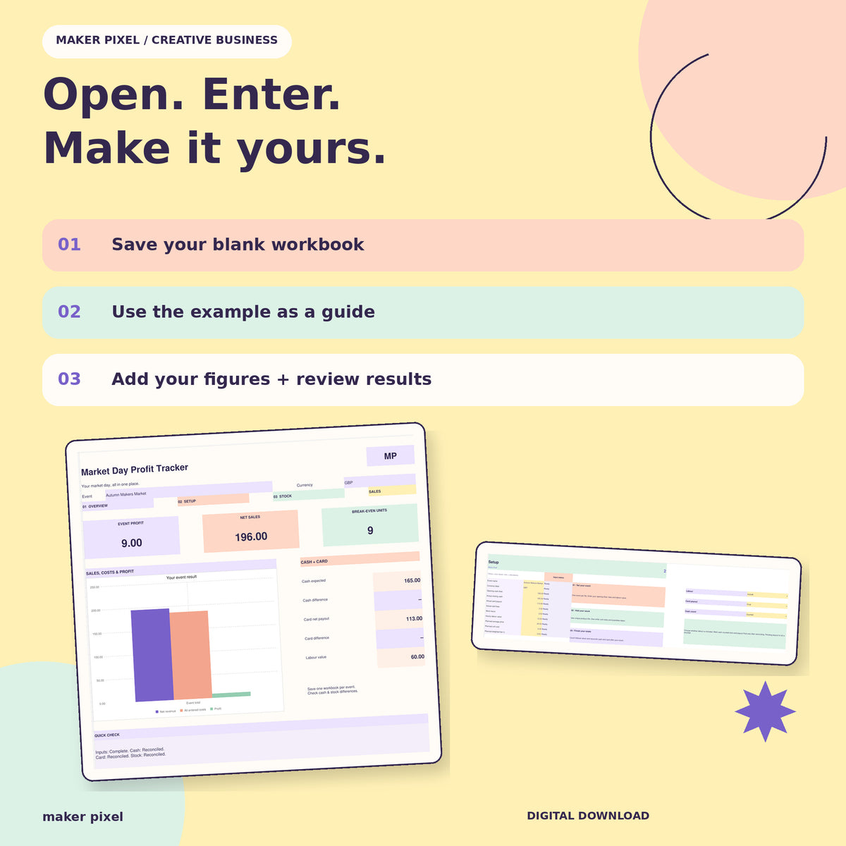Market Day Profit Tracker: getting started
