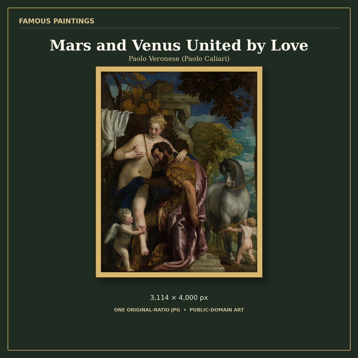 Mars and Venus United by Love by Paolo Veronese (Paolo Caliari), cover preview