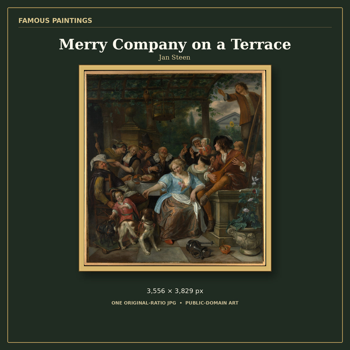 Merry Company on a Terrace by Jan Steen, cover preview