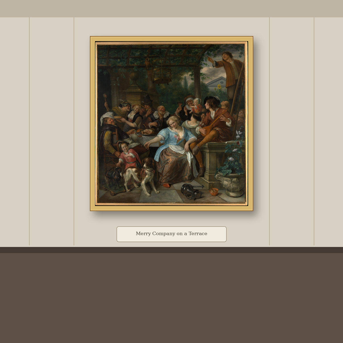 Merry Company on a Terrace by Jan Steen, gallery mockup
