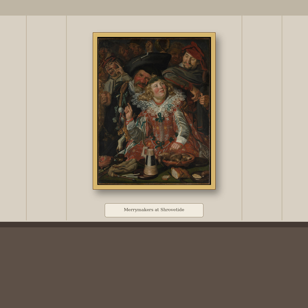 Merrymakers at Shrovetide by Frans Hals, gallery mockup