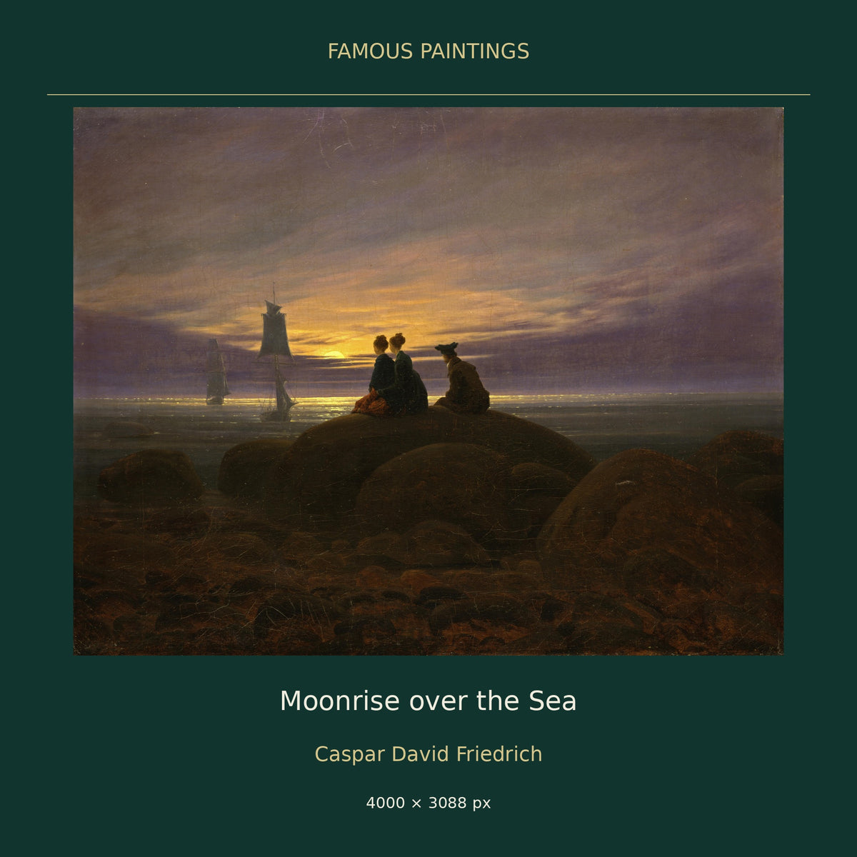 Moonrise over the Sea by Caspar David Friedrich — cover
