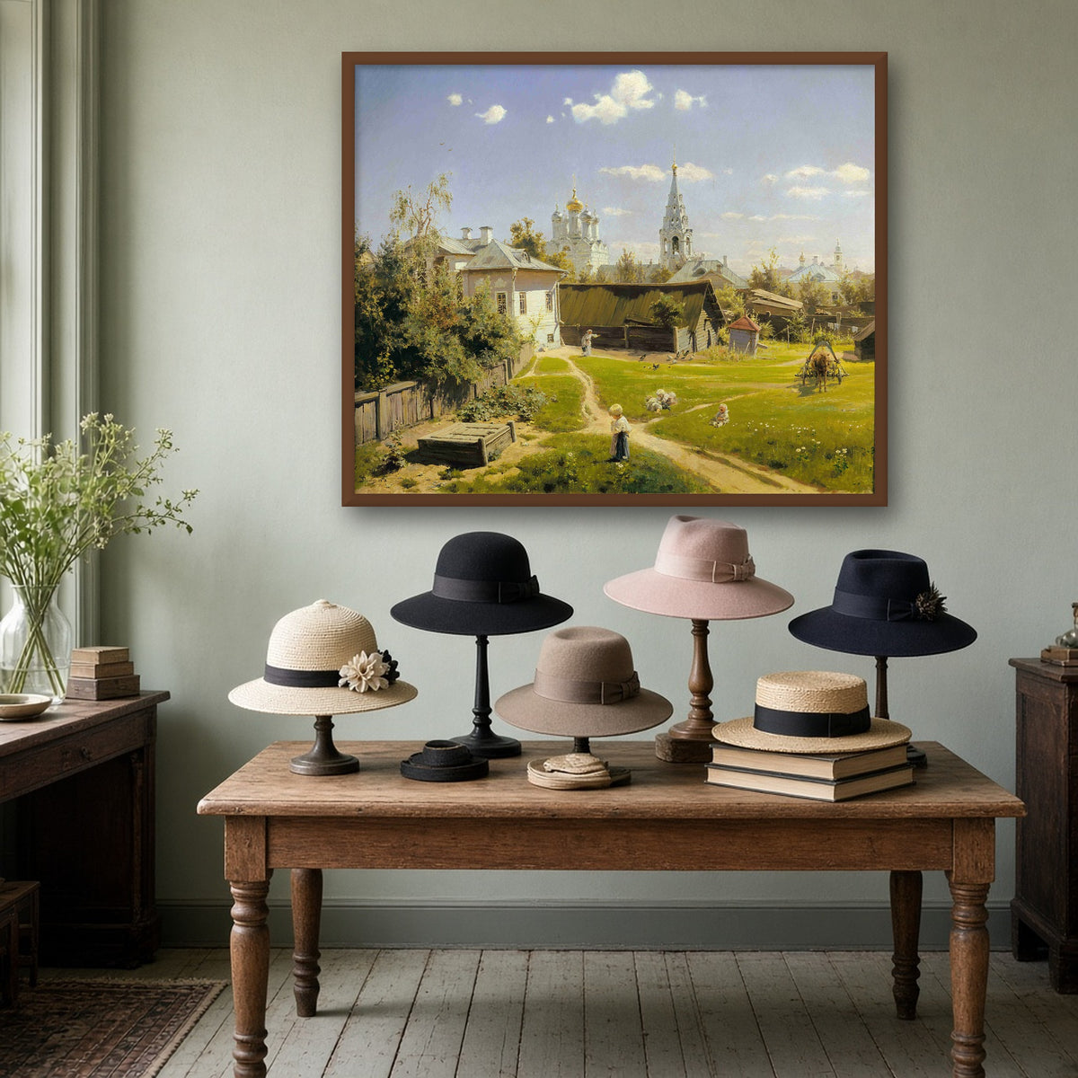 Moscow Courtyard by Vasily Polenov — room mockup