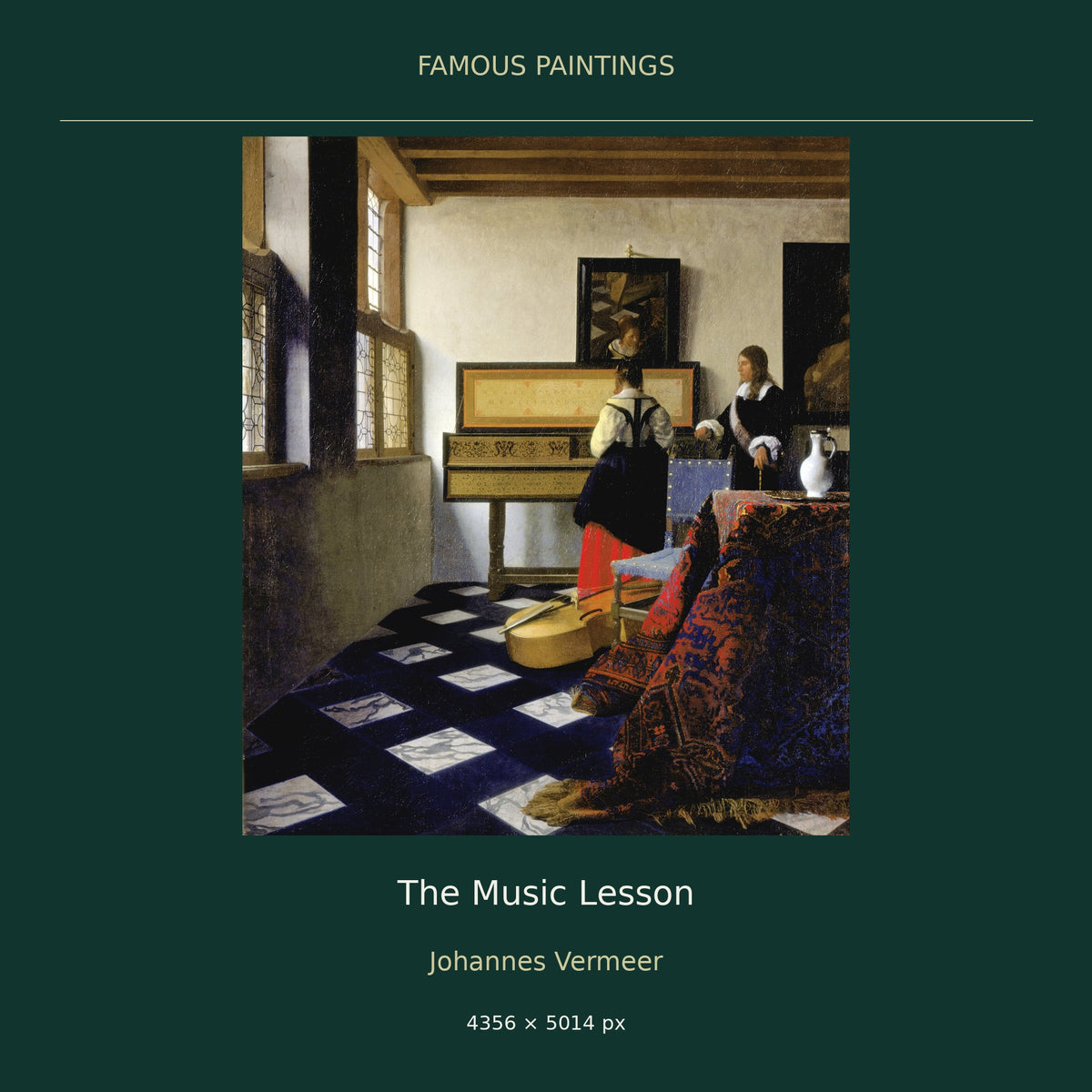 The Music Lesson by Johannes Vermeer — cover