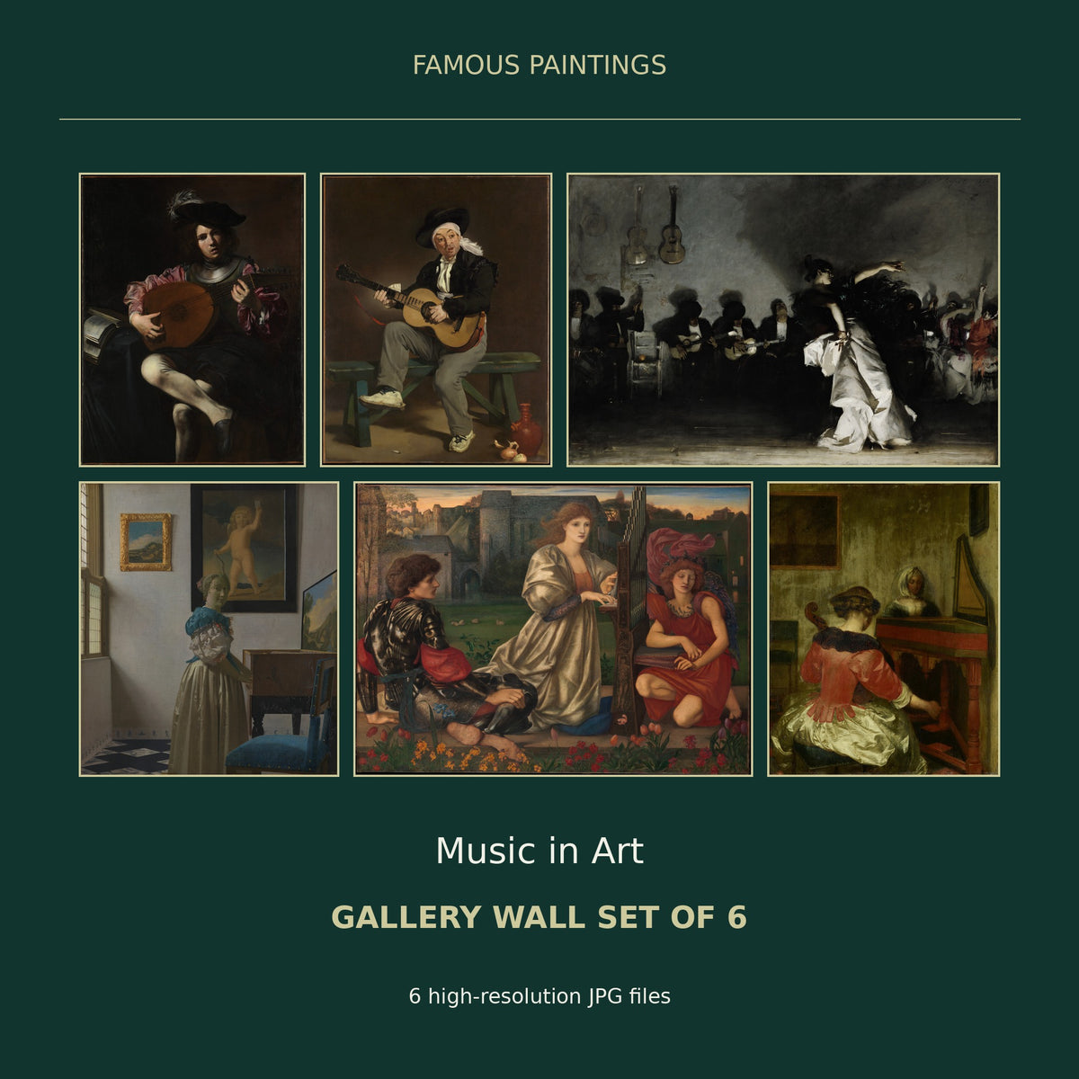 Music in Art Gallery Wall Set of 6 — cover