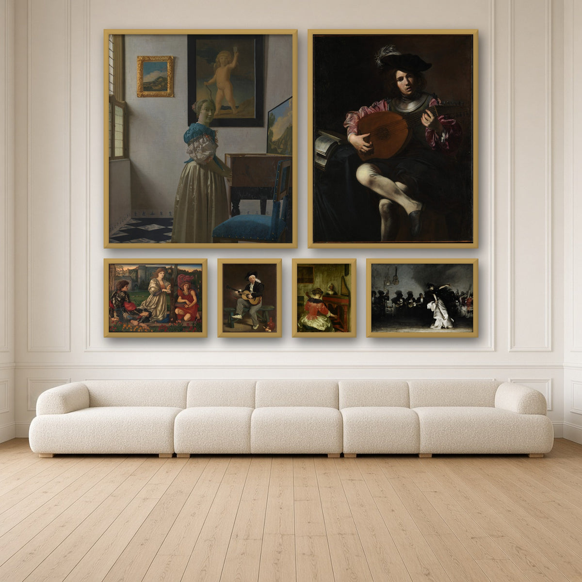 Music in Art Gallery Wall Set of 6 — gallery wall mockup