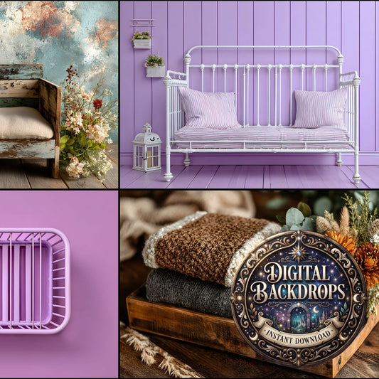Newborn Baby Cot Backdrop Images