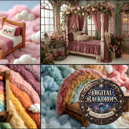 Newborn Baby Cot Backdrop Images