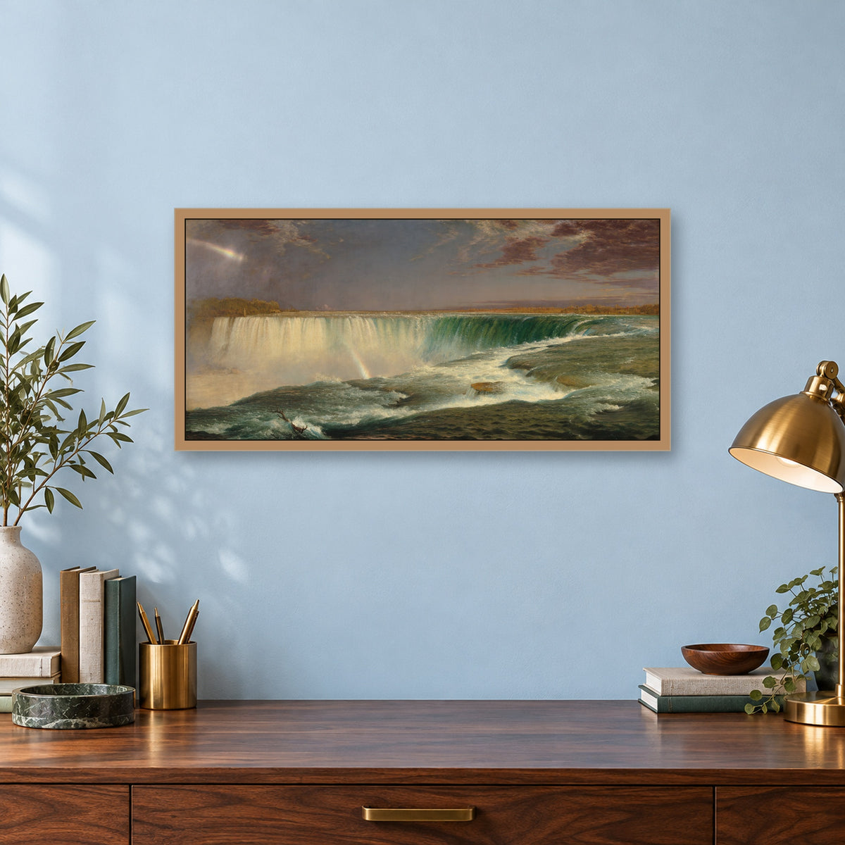 Niagara by Frederic Edwin Church — framed interior mockup