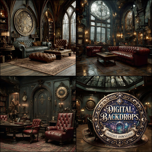 Noblesteampunk Parlor Room Backdrop Images