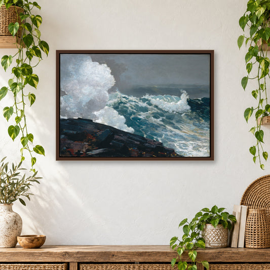 Northeaster by Winslow Homer — framed room mockup