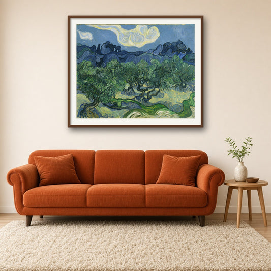 The Olive Trees by Vincent van Gogh — room mockup