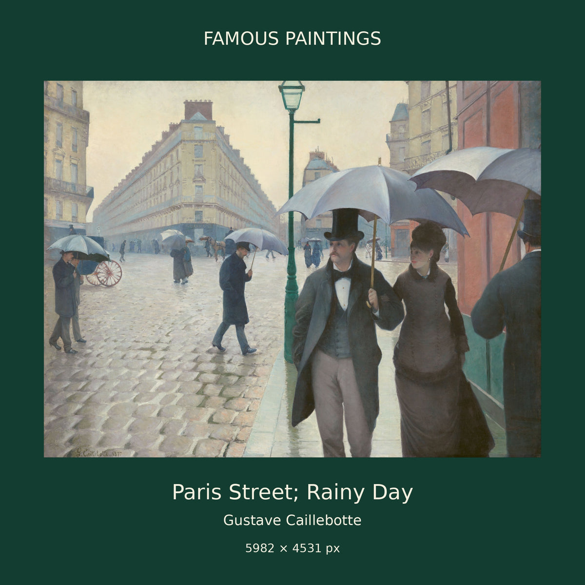 Paris Street; Rainy Day by Gustave Caillebotte — 01 cover