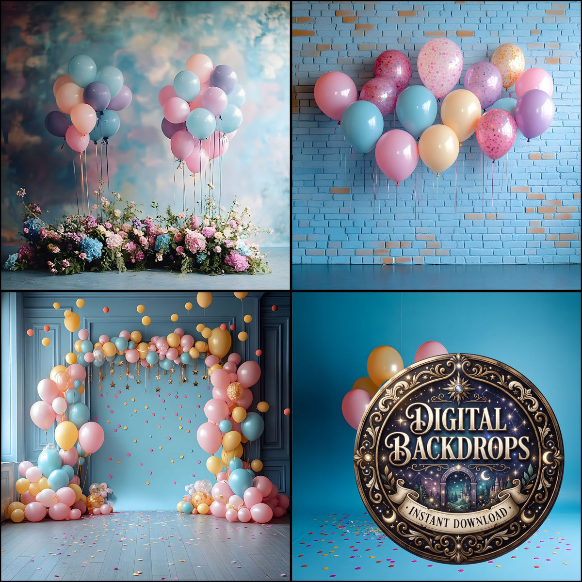 Pastel Birthday Backdrop Images