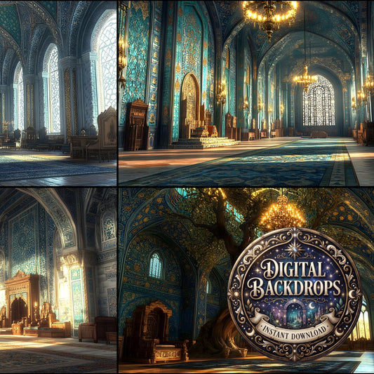 Persian Palace Luxury digital photography backdrops, preview of the downloadable set