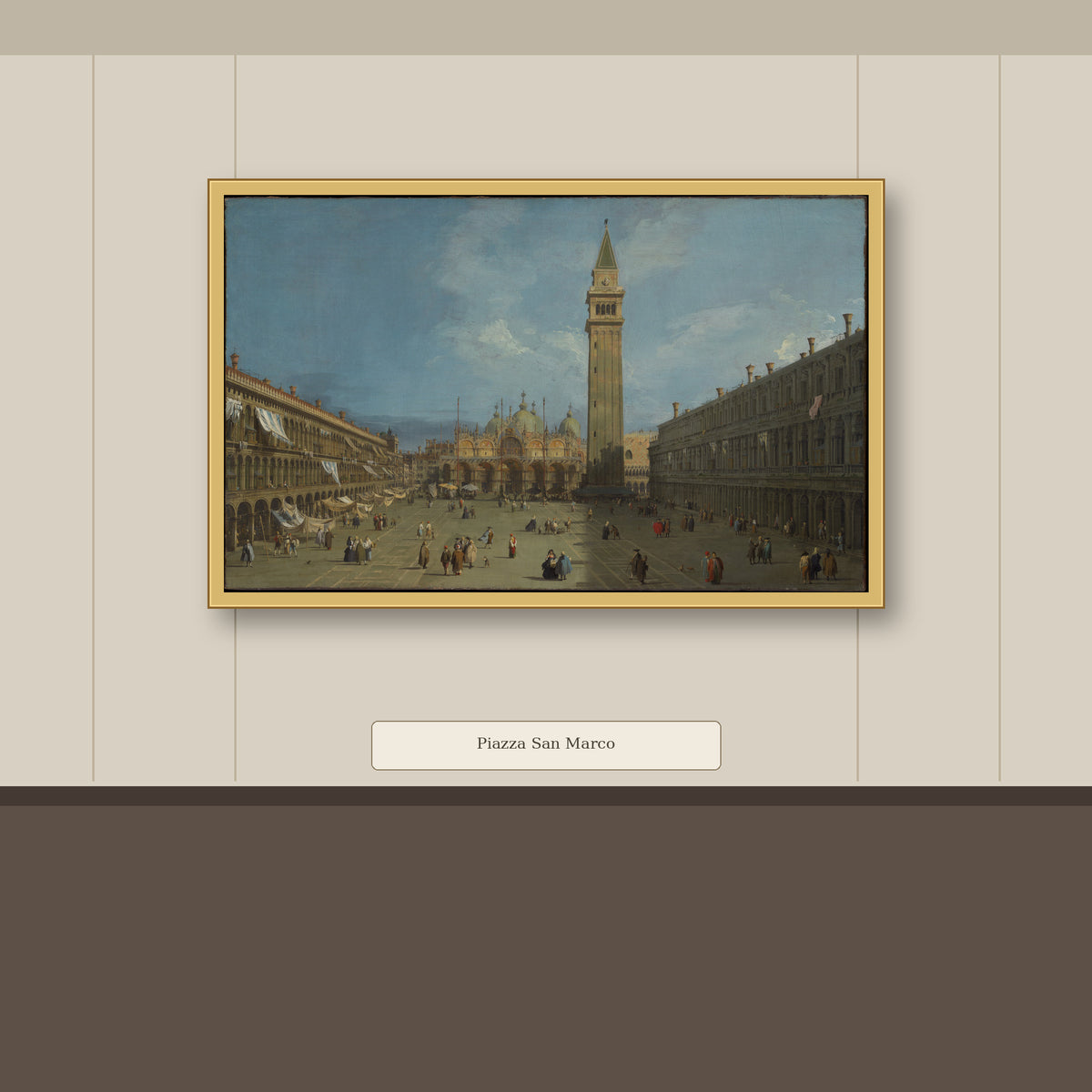 Piazza San Marco by Canaletto (Giovanni Antonio Canal), gallery mockup