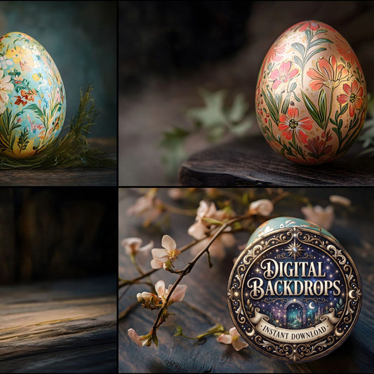 Professionally Painted Easter Egg Backdrop Images