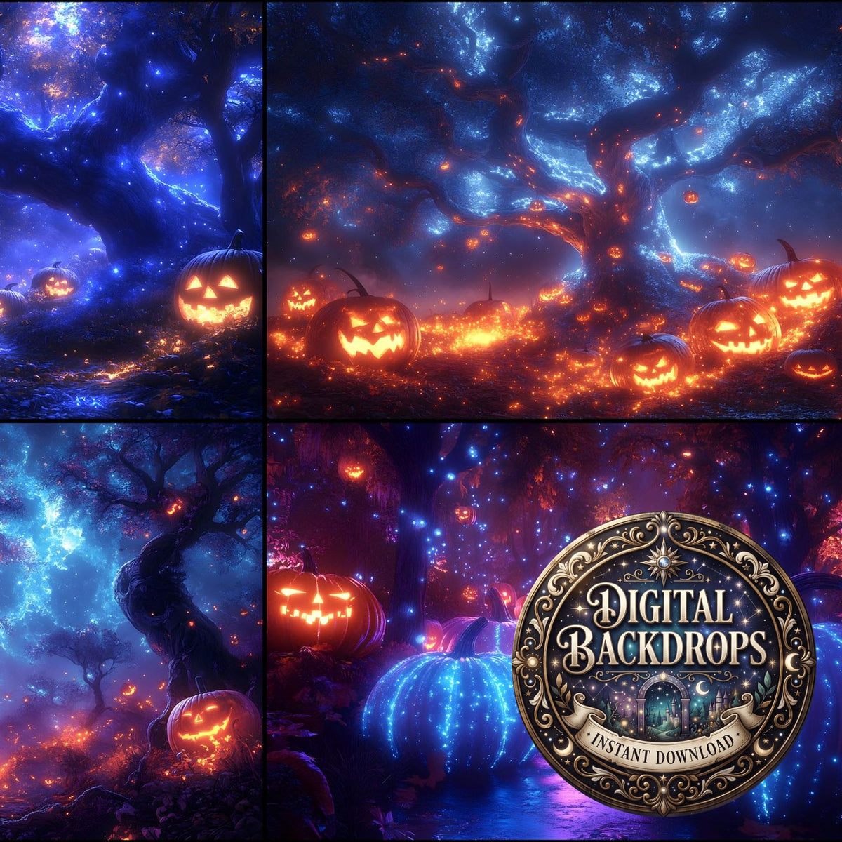 Pumpkin Grove Magic Backdrop Images