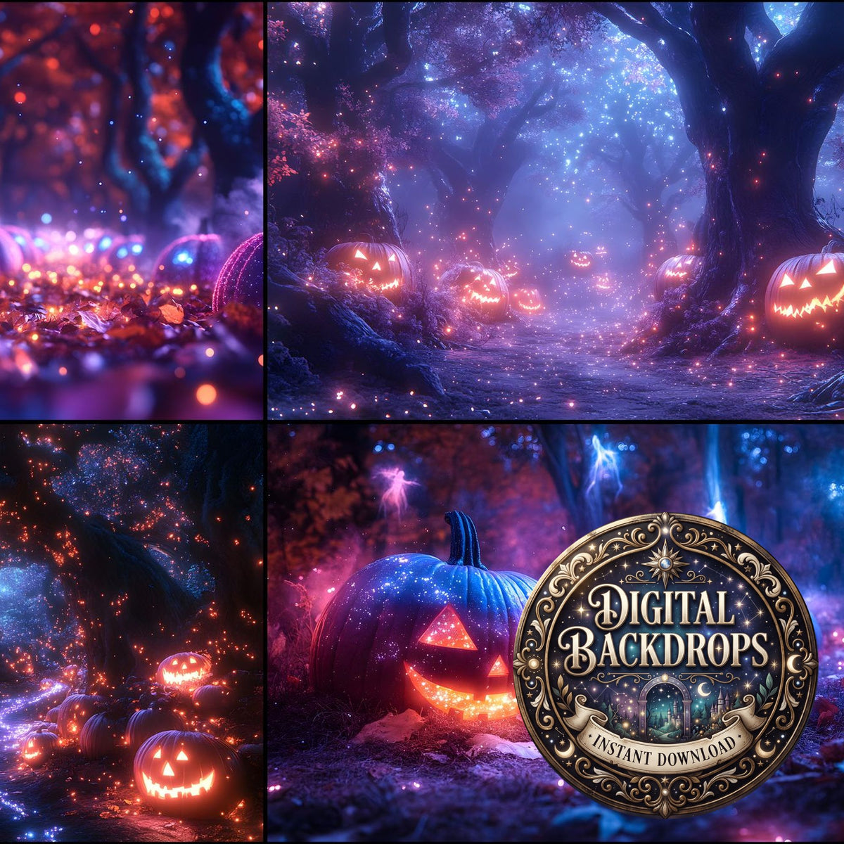 Pumpkin Grove Magic Backdrop Images