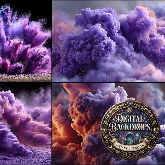 Purple Smoke Action Backdrop Images