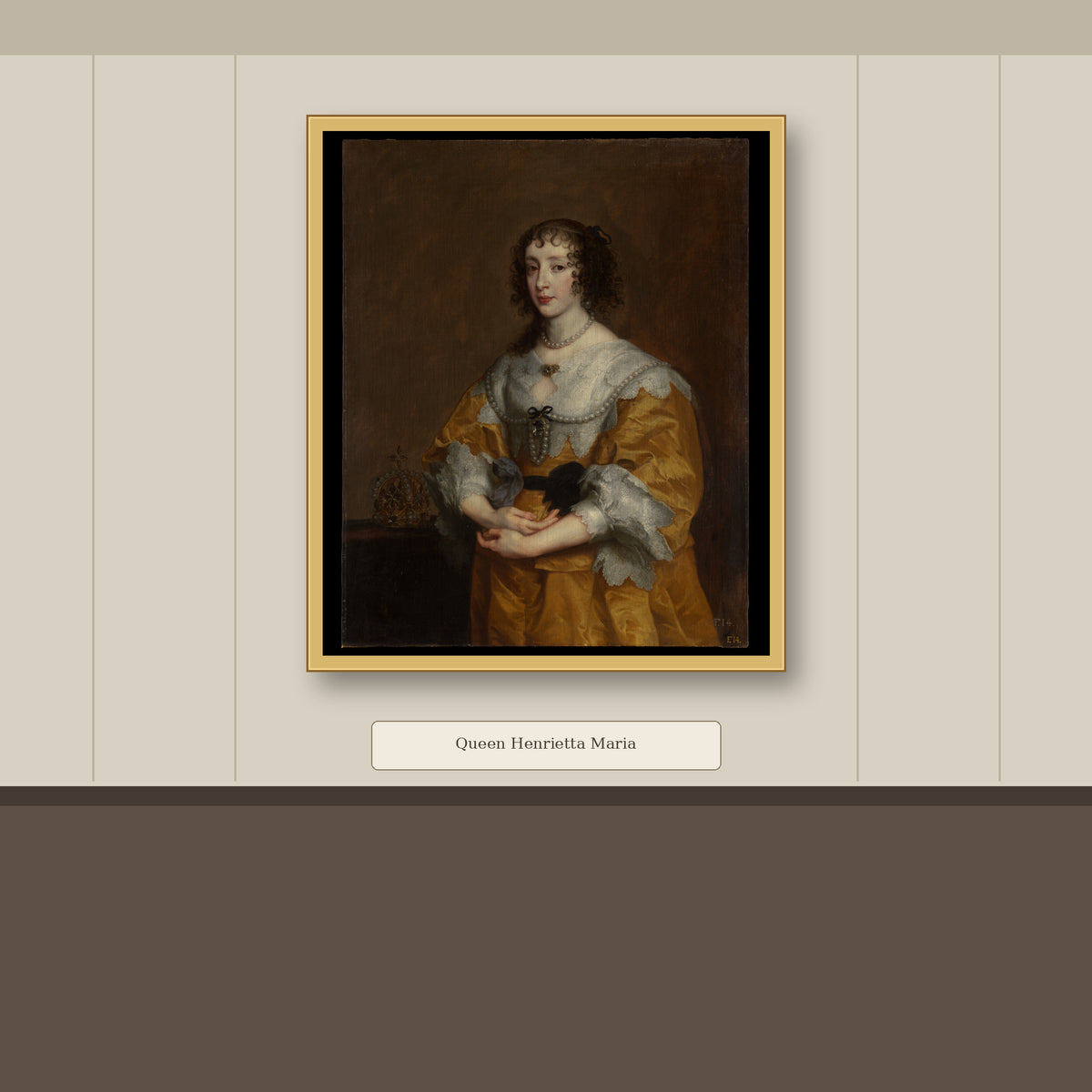 Queen Henrietta Maria by Anthony van Dyck, gallery mockup