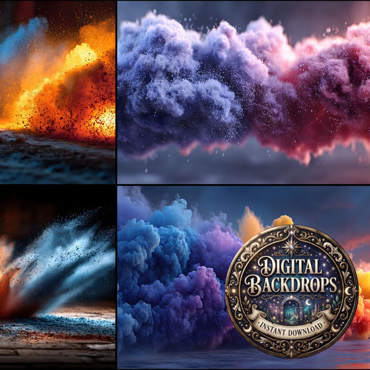 Rainbow Smoke Action Backdrop Images