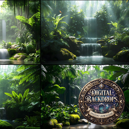 Rainforest Haven Backdrop Images