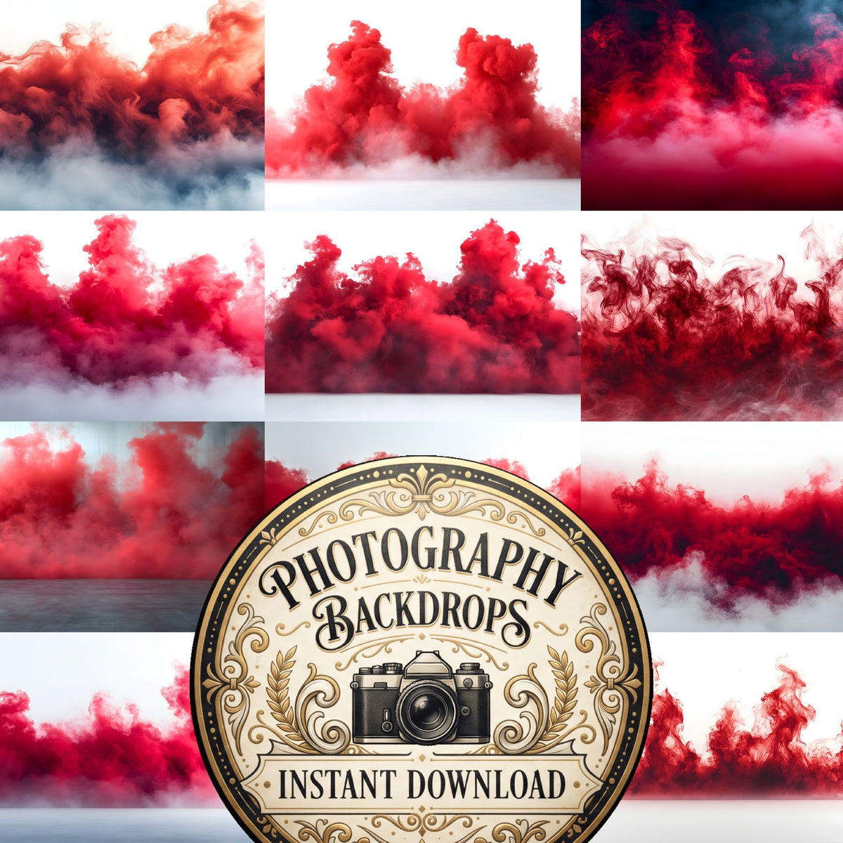 Red Smoke Backdrop Images