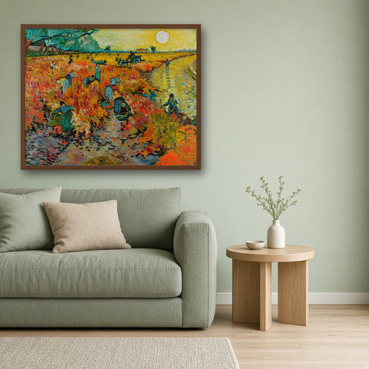 The Red Vineyard by Vincent van Gogh — room mockup