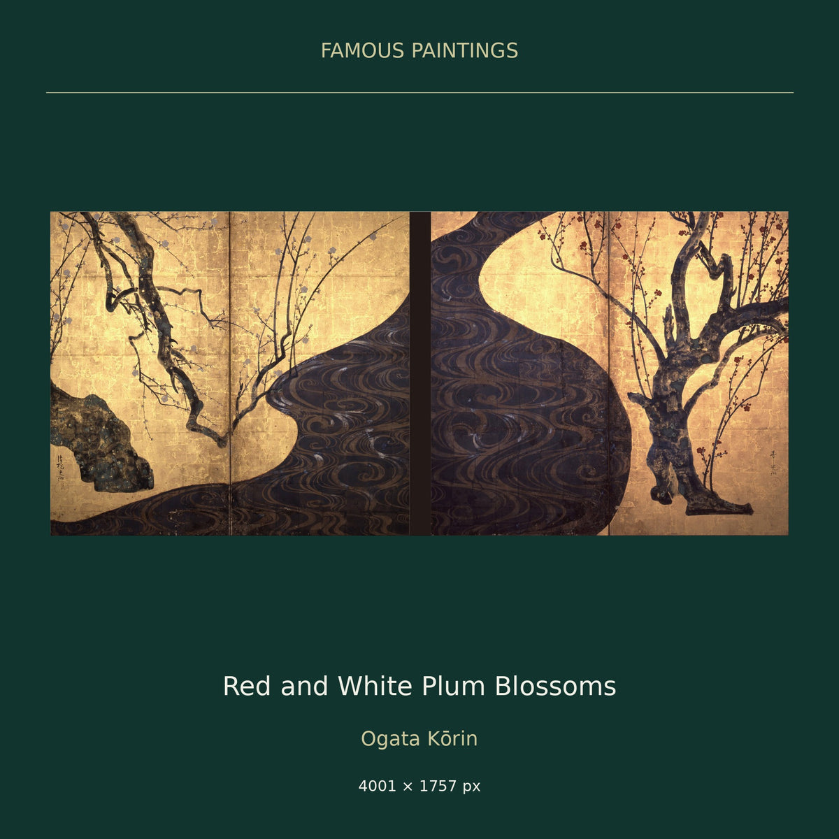 Red and White Plum Blossoms by Ogata Kōrin — cover