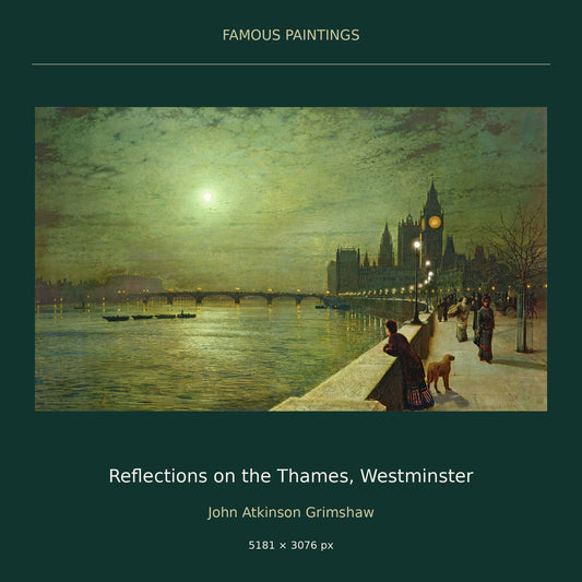 Reflections on the Thames, Westminster by John Atkinson Grimshaw — cover