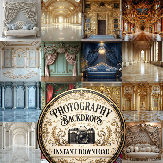 Regal Room Opulence digital photography backdrops, preview of the downloadable set