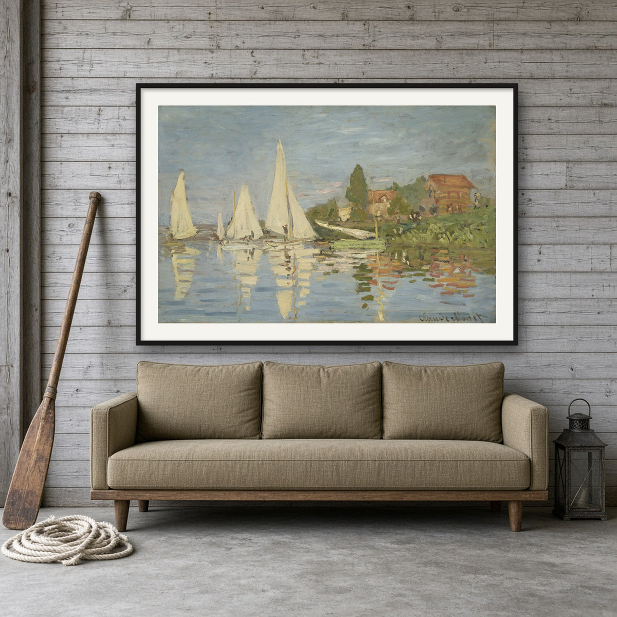 Regatta at Argenteuil by Claude Monet — framed art preview