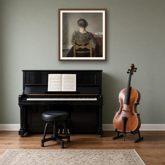 Rest by Vilhelm Hammershøi — room mockup