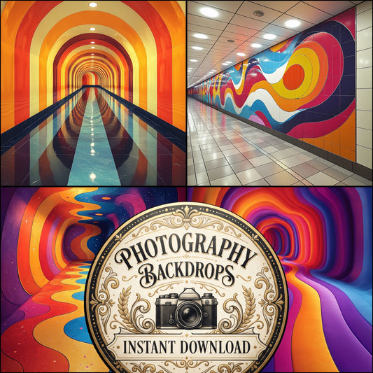 Retro Groovy Backdrop Images