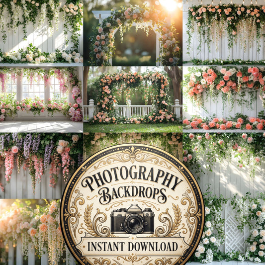 Romantic Garden Dreams Backdrop Images