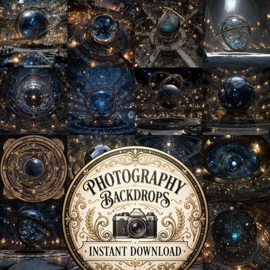Ruined Steampunk Space Station Backdrop Images