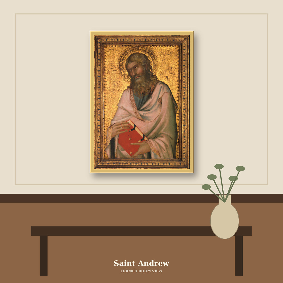 Saint Andrew by Simone Martini, room mockup