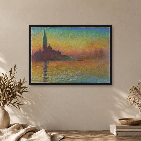 San Giorgio Maggiore at Dusk by Claude Monet — room mockup