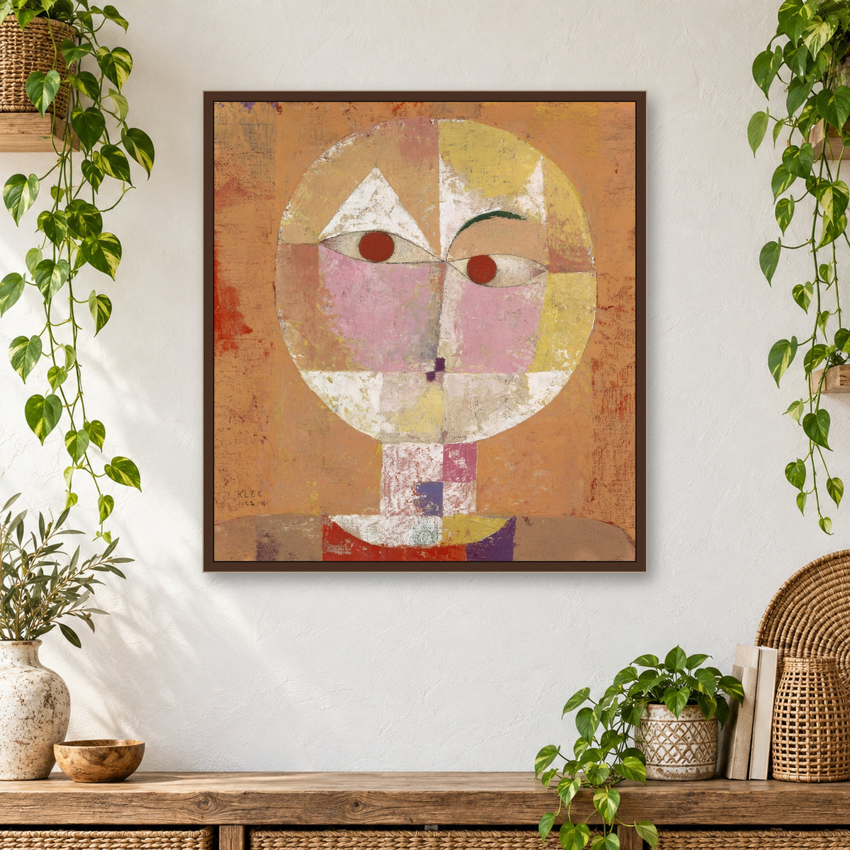 Senecio by Paul Klee — framed room mockup