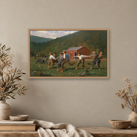 Snap the Whip by Winslow Homer — framed room mockup