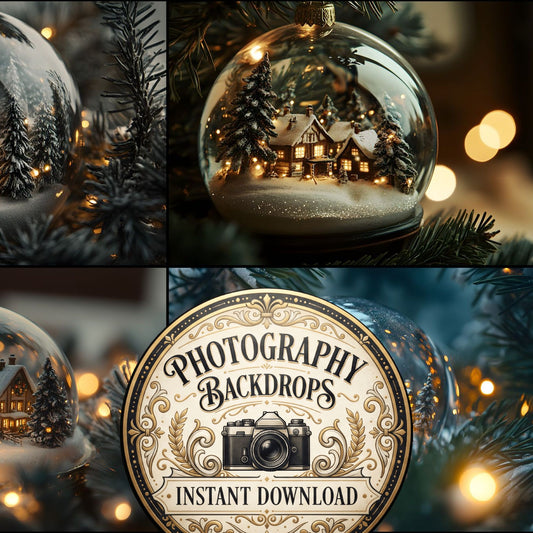 Snowy Snow Globe Backdrop Images