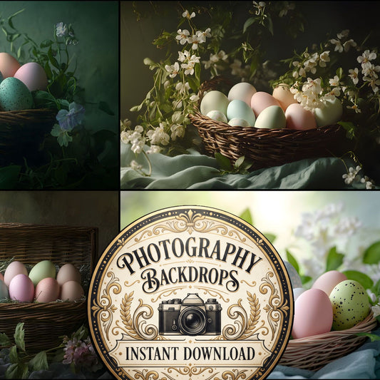 Soft Light Easter Eggs Backdrop Images